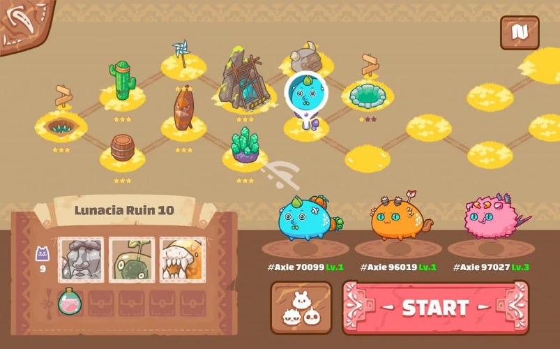 Así lucen los menús de aventuras en la versión para Android de Axie Infinity Así lucen los menús de aventuras en la versión para Android de Axie Infinity