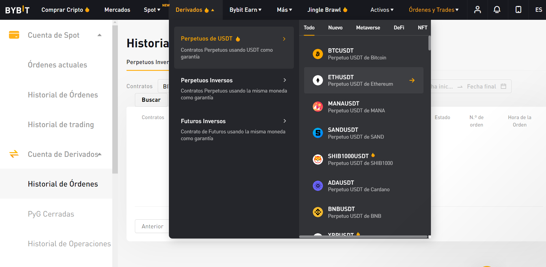 Derivados de criptomonedas Bybit en México Derivados de criptomonedas Bybit en México
