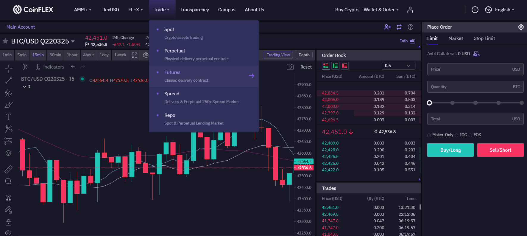 Intercambio de criptoderivados CoinFLEX Intercambio de criptoderivados CoinFLEX