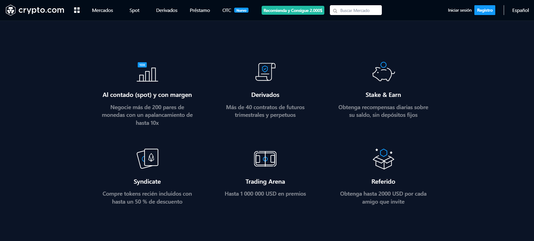 Beneficios de Crypto.com Beneficios de Crypto.com