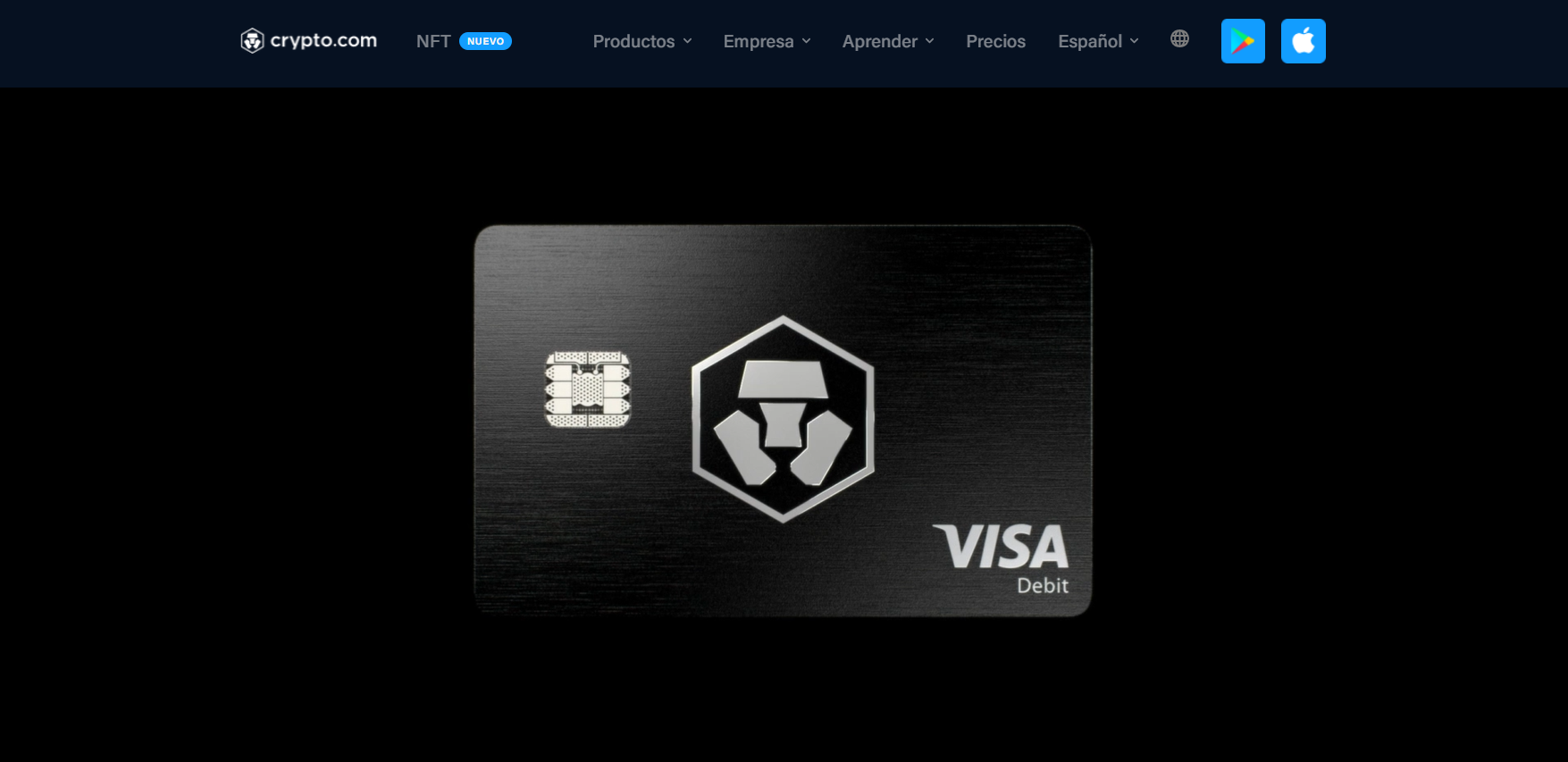 La tarjeta Visa Crypto.com es una característica adicional y característica de Crypto.com. Más información en la web oficial La tarjeta Visa Crypto.com es una característica adicional y característica de Crypto.com. Más información en la web oficial