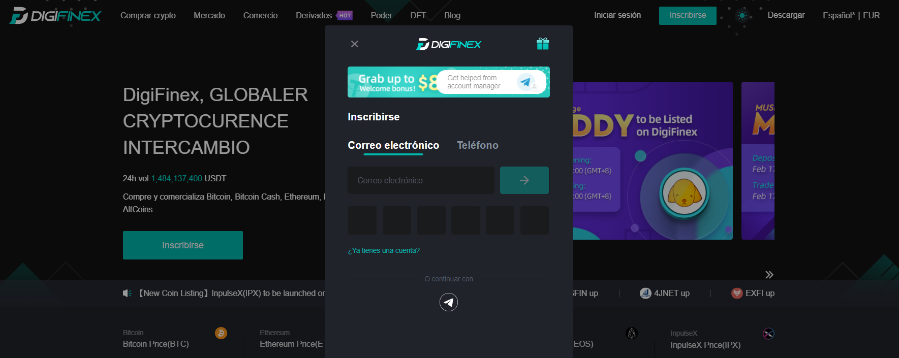 ¿Cómo registrarse en la plataforma de operaciones DigiFinex? ¿Cómo registrarse en la plataforma de operaciones DigiFinex?