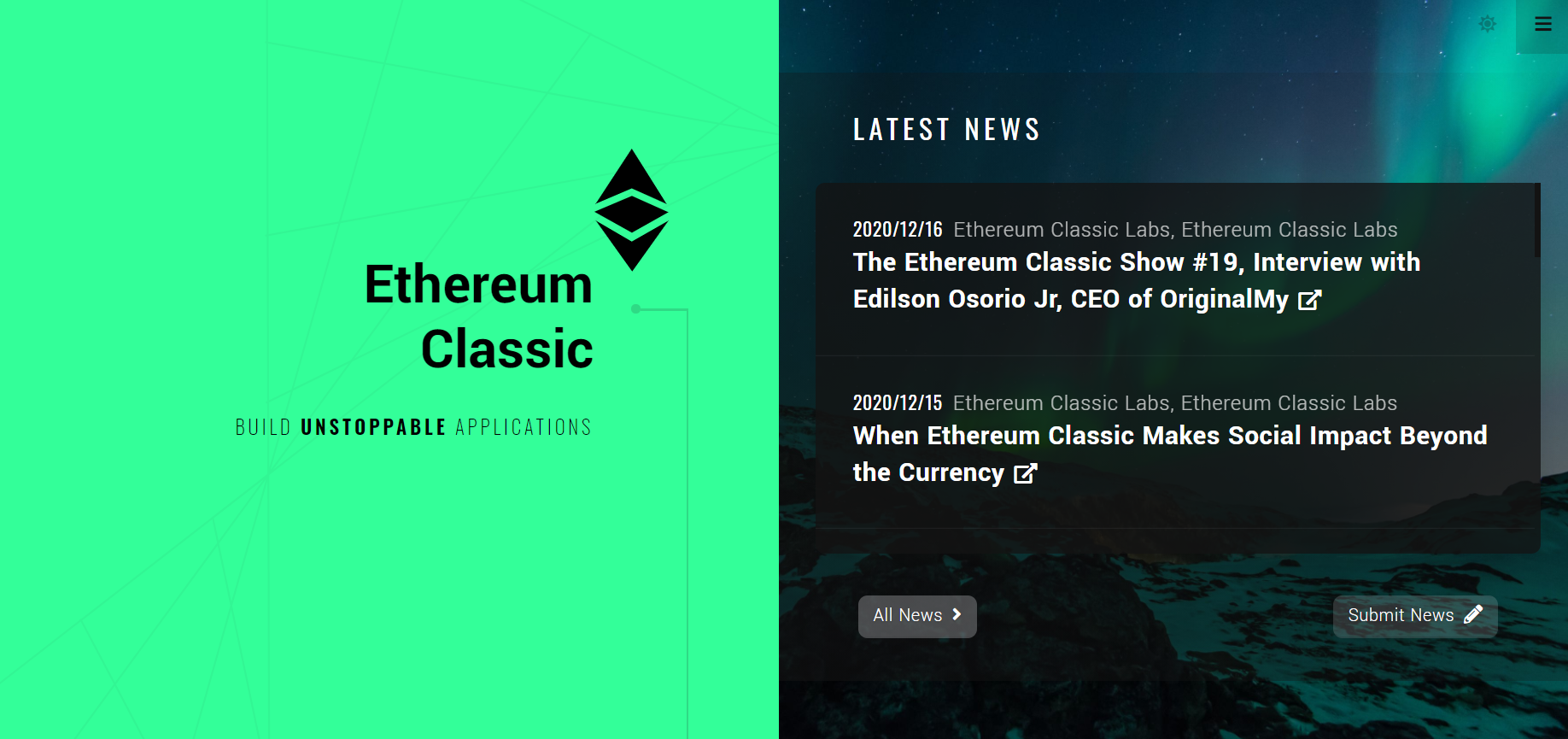 Sitio web oficial de ETC Sitio web oficial de ETC