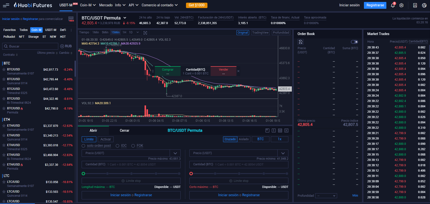 Plataforma de comercio de derivados criptomonedas de Huobi Global Plataforma de comercio de derivados criptomonedas de Huobi Global