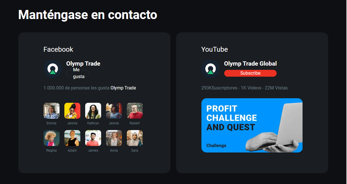 Forme parte de la gran comunidad de Olymp Trade Forme parte de la gran comunidad de Olymp Trade