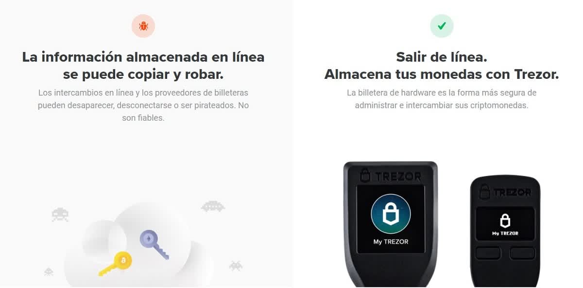 Trezor Wallet ofrece alta seguridad Trezor Wallet ofrece alta seguridad