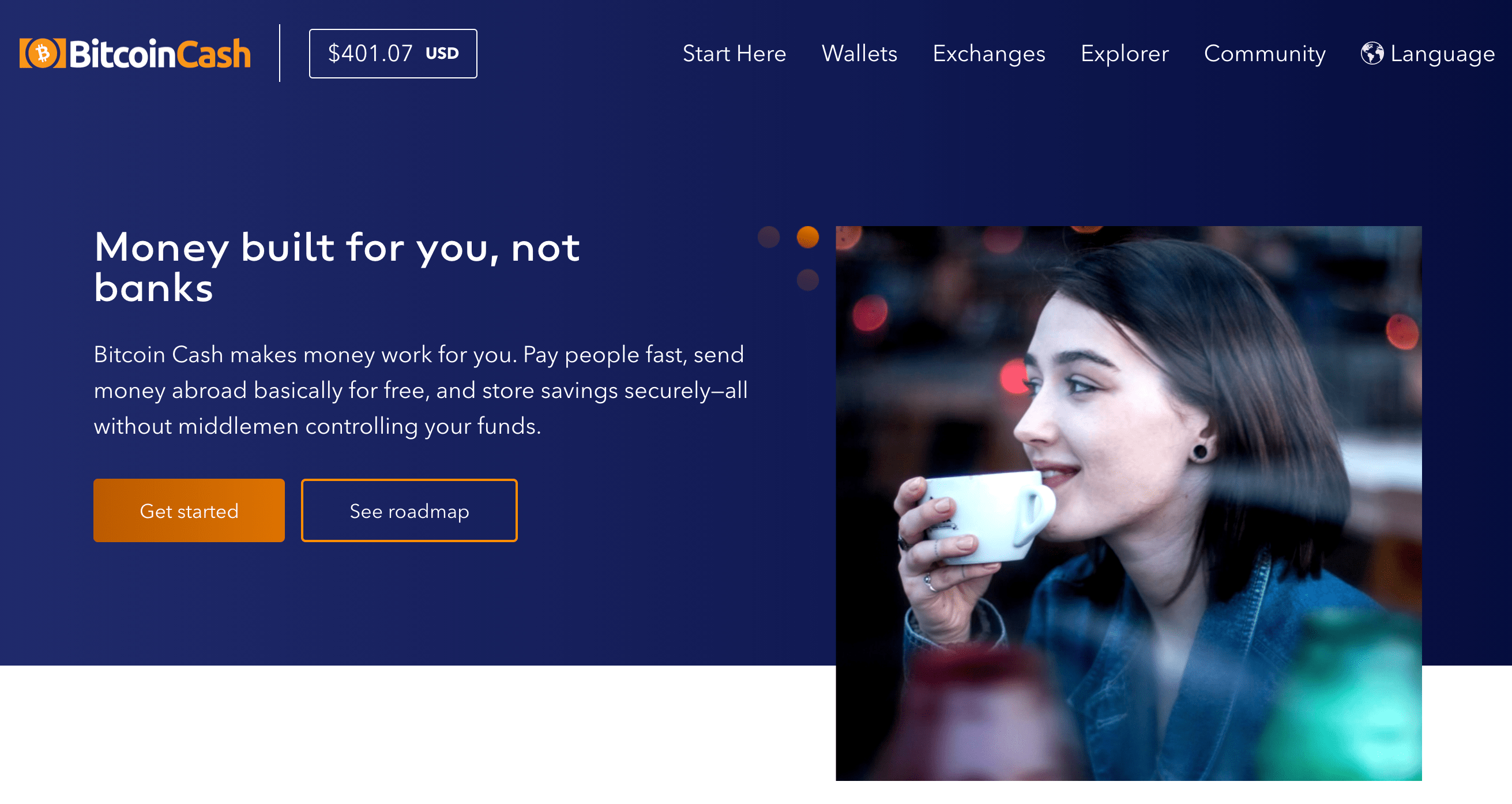 Página web de Bitcoin Cash Página web de Bitcoin Cash